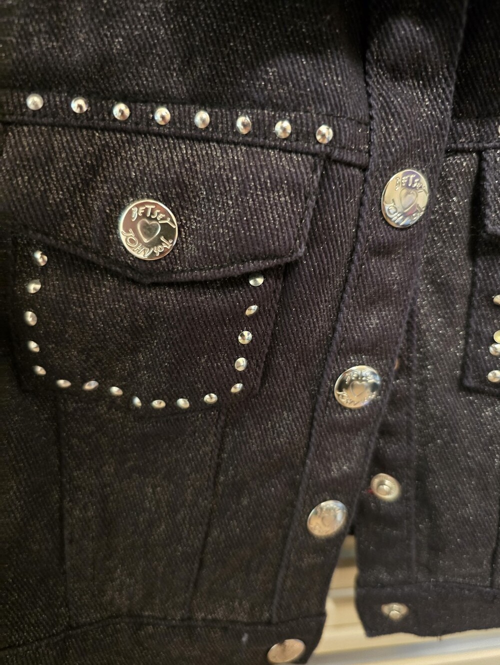 Betsey Johnson Girls Denim Vest - Picture 3 of 4